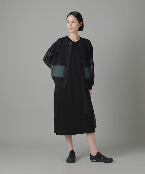 ZUCCa（ズッカ）の「アイレットドッキング / ニットカーディガン / (O)（カーディガン/ボレロ・レディース・ブラック/ホワイト/ネイビー・M size）」の13枚目の写真