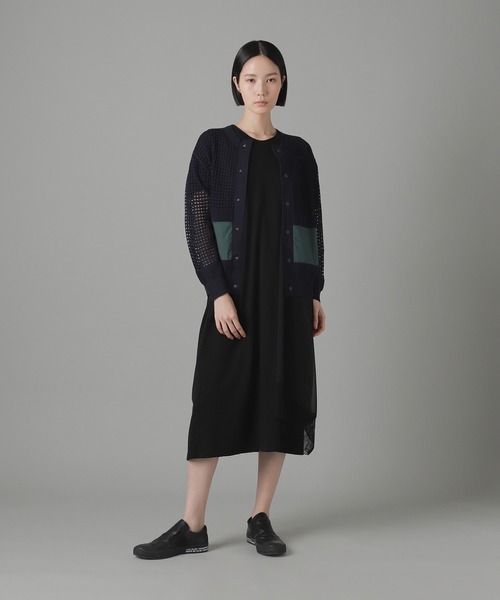 ZUCCa（ズッカ）の「アイレットドッキング / ニットカーディガン / (O)（カーディガン/ボレロ・レディース・ブラック/ホワイト/ネイビー・M size）」の14枚目の写真