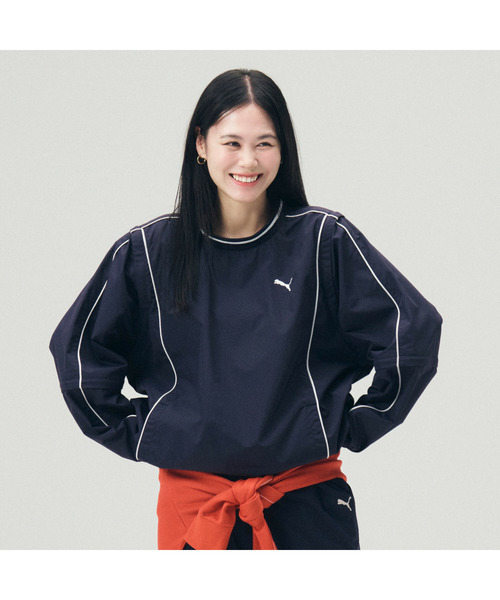 PUMA（プーマ）の「PUMA プーマ メンズ ワードローブ ESS＋ ウーブン 3ウェイ カバー シャツ（その他トップス・メンズ・ネイビー・MEDIUM/LARGE/SMALL/XX-LARGE/X-LARGE）」の4枚目の写真