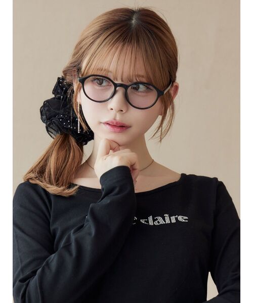 EATME(イートミー)の「ラウンドフレームサングラス(サングラス・レディース・ブラック・FREE)」の1枚目の写真