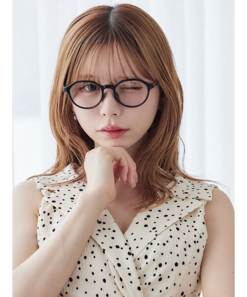 EATME(イートミー)の「ラウンドフレームサングラス(サングラス・レディース・ブラック・FREE)」の2枚目の写真