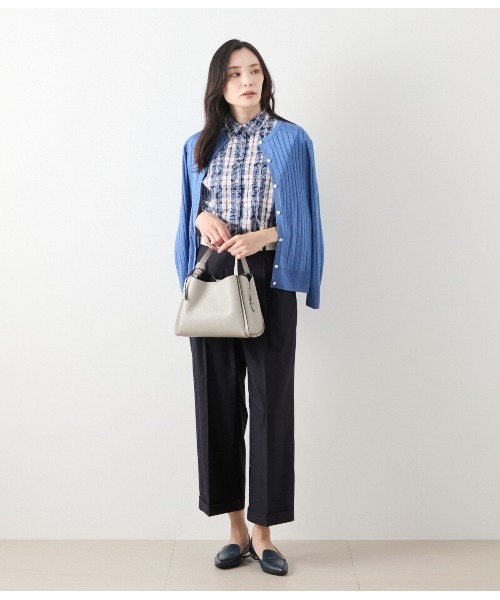 NEWYORKER（ニューヨーカー）の「ドライライトツイル 1タックストレートパンツ（その他パンツ・レディース・ネイビー/ベージュ・11号/9号）」の21枚目の写真