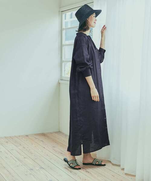 セール】リネンギャザーワンピース（ワンピース）｜URBAN RESEARCH