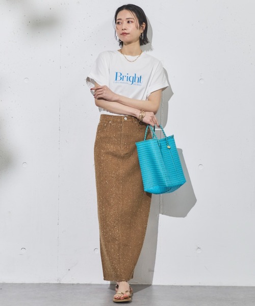 Doux archives（ドゥアルシーヴ）の「【ZOZO限定】ネップツイルストレートスカート（スカート・レディース・ブラウン/ベージュ・38/36）」の3枚目の写真