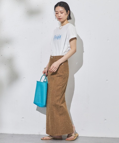 Doux archives（ドゥアルシーヴ）の「【ZOZO限定】ネップツイルストレートスカート（スカート・レディース・ブラウン/ベージュ・38/36）」の6枚目の写真