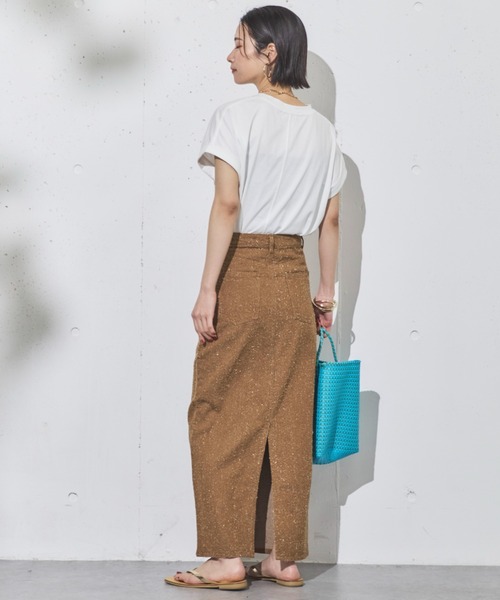 Doux archives（ドゥアルシーヴ）の「【ZOZO限定】ネップツイルストレートスカート（スカート・レディース・ブラウン/ベージュ・38/36）」の7枚目の写真