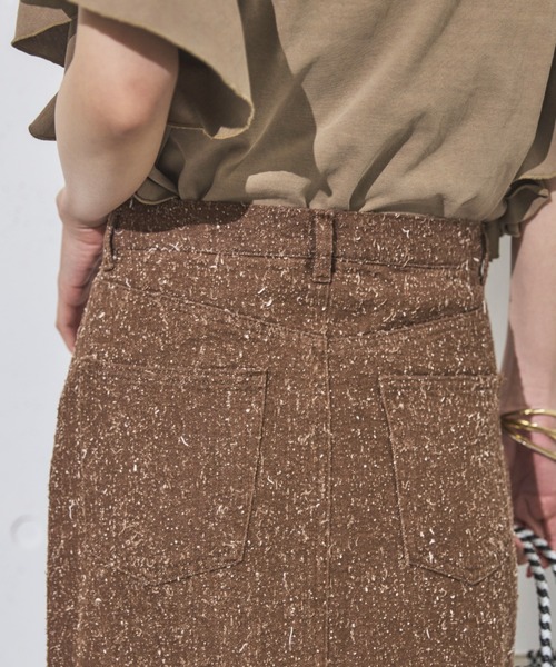 Doux archives（ドゥアルシーヴ）の「【ZOZO限定】ネップツイルストレートスカート（スカート・レディース・ブラウン/ベージュ・38/36）」の8枚目の写真