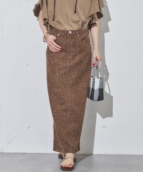 Doux archives（ドゥアルシーヴ）の「【ZOZO限定】ネップツイルストレートスカート（スカート・レディース・ブラウン/ベージュ・38/36）」の15枚目の写真