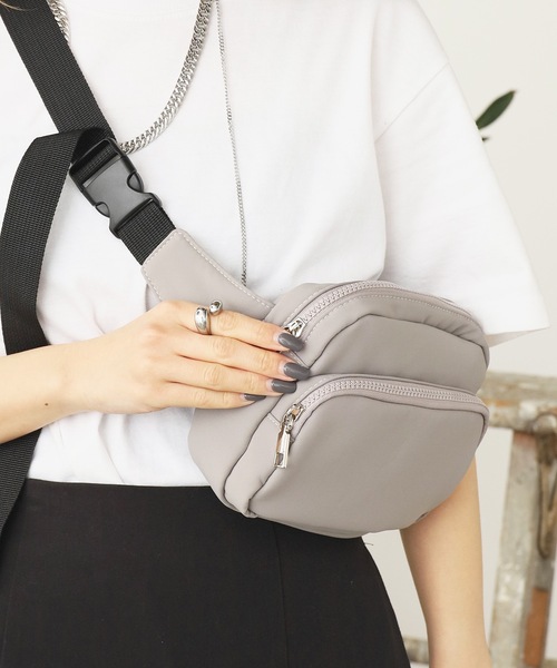 ROOPTOKYO（ループトウキョウ）の「2way ナイロンショルダーバッグ ボディバッグ 【6collar】（ボディバッグ/ウエストポーチ・メンズ・グレー/ブラック/ピンク/グリーン/ブラウン/ベージュ・FREE）」の22枚目の写真