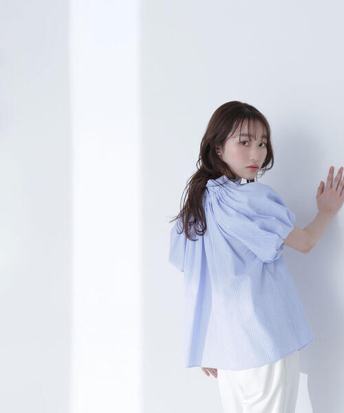 NATURAL BEAUTY BASIC（ナチュラルビューティーベーシック）の「◇２ＷＡＹリボンボウブラウス（シャツ/ブラウス・レディース・ブラック/オフホワイト/ブルー系その他/オレンジ・SMALL/MEDIUM）」の11枚目の写真