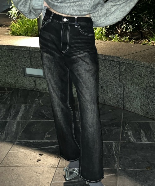 SOLA（ソラ）の「【tairin】デニムパンツ（デニムパンツ・レディース・ブルー/ブラック・SMALL/MEDIUM）」の2枚目の写真