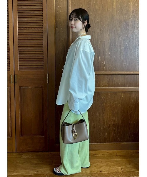 Mila Owen（ミラオーウェン）の「パイルドロストイージーパンツ（その他パンツ・レディース・グレー/ライム/ネイビー・0/1）」の4枚目の写真