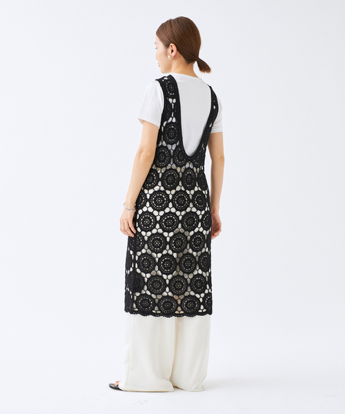 IENA（イエナ）の「コードエンブロイダリーワンピース（ワンピース・レディース・ブラック/ホワイト・FREE）」の16枚目の写真