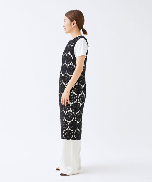 IENA（イエナ）の「コードエンブロイダリーワンピース（ワンピース・レディース・ブラック/ホワイト・FREE）」の18枚目の写真