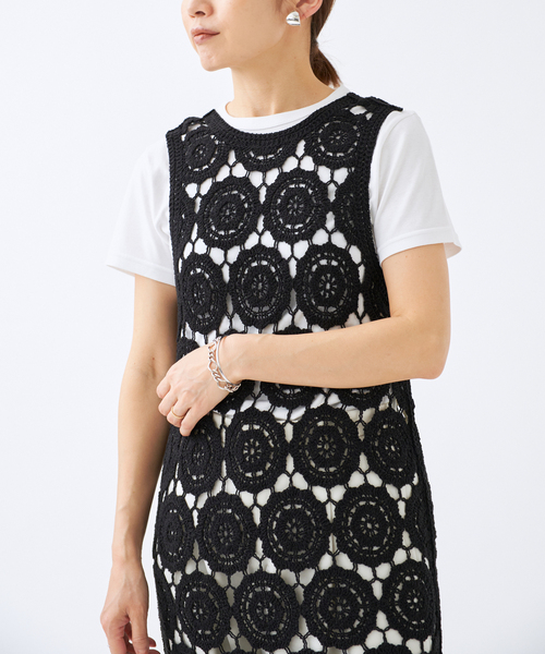 IENA（イエナ）の「コードエンブロイダリーワンピース（ワンピース・レディース・ブラック/ホワイト・FREE）」の19枚目の写真