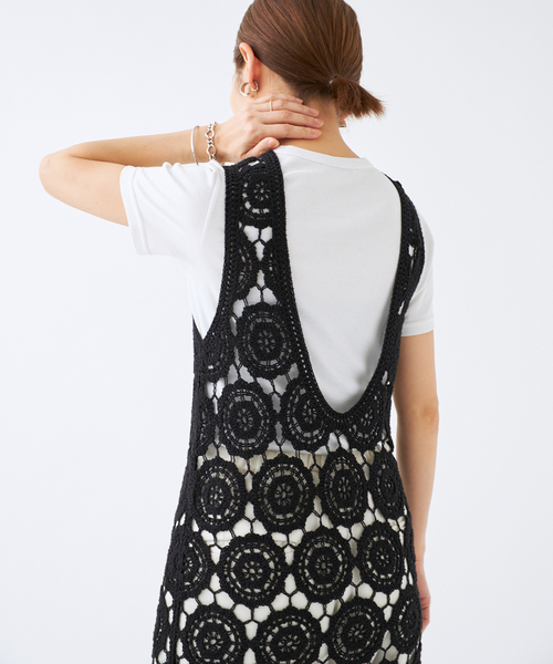 IENA（イエナ）の「コードエンブロイダリーワンピース（ワンピース・レディース・ブラック/ホワイト・FREE）」の20枚目の写真