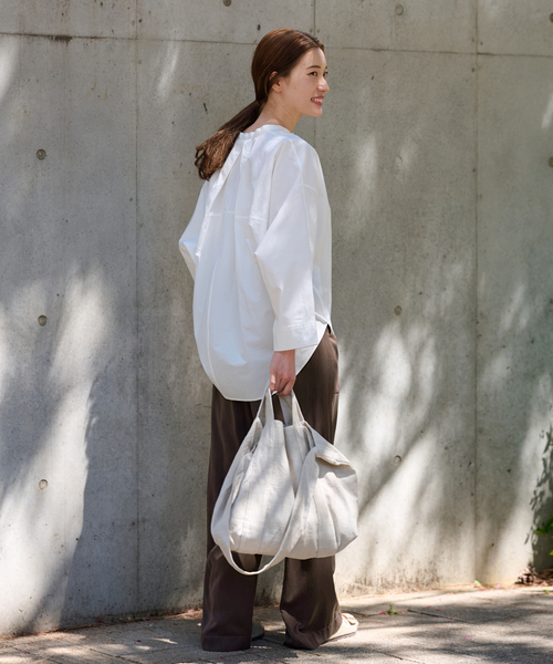 FRAMeWORK（フレームワーク）の「キュプラスパンツイルイージーパンツ（その他パンツ・レディース・ネイビー/ブラウン・36/38）」の3枚目の写真