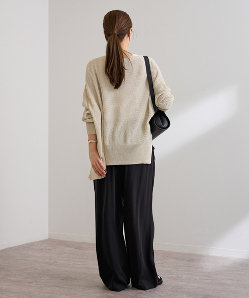 FRAMeWORK（フレームワーク）の「キュプラスパンツイルイージーパンツ（その他パンツ・レディース・ネイビー/ブラウン・36/38）」の12枚目の写真