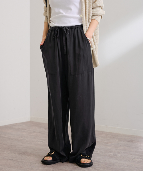 FRAMeWORK（フレームワーク）の「キュプラスパンツイルイージーパンツ（その他パンツ・レディース・ネイビー/ブラウン・36/38）」の14枚目の写真