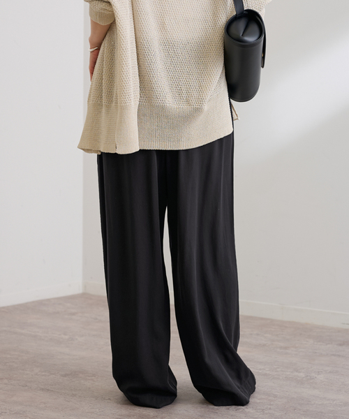 FRAMeWORK（フレームワーク）の「キュプラスパンツイルイージーパンツ（その他パンツ・レディース・ネイビー/ブラウン・36/38）」の18枚目の写真