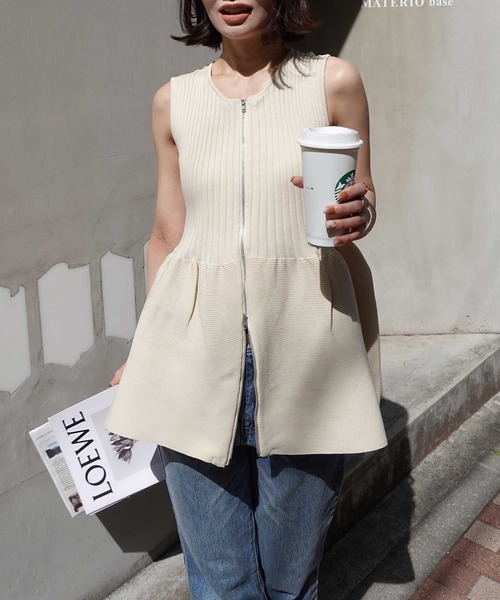 CITYSHOP 別注 ODAKHA RANDOM BORDER ニット ベスト CITYSHOP 別注 ODAKHA RANDOM BORDER ニット ベスト