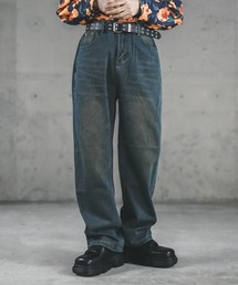 Vintage Wash Cut Line Denim Pants / ビンテージウォッシュカットラインデニムパンツ