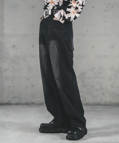 Shoowtime(ショウタイム)の「Vintage Wash Cut Line Denim Pants / ビンテージウォッシュカットラインデニムパンツ(デニムパンツ・メンズ・ブルー系/ブラック系・X-LARGE/LARGE/MEDIUM/SMALL)」の13枚目の写真
