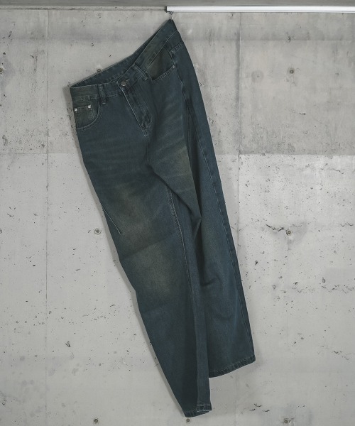 Shoowtime(ショウタイム)の「Vintage Wash Cut Line Denim Pants / ビンテージウォッシュカットラインデニムパンツ(デニムパンツ・メンズ・ブルー系/ブラック系・X-LARGE/LARGE/MEDIUM/SMALL)」の5枚目の写真