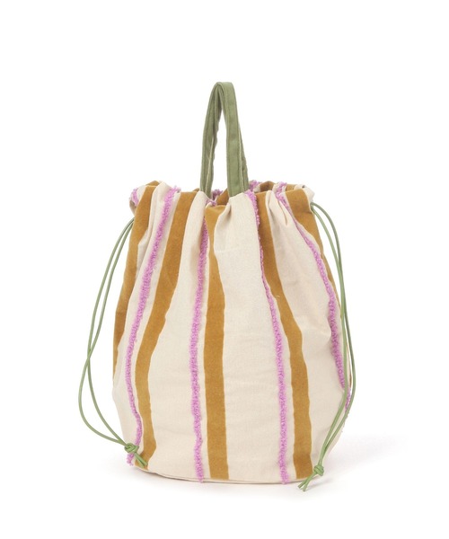 beej(ビージ)の「【beej(ビージ)】Emb String Bag(ハンドバッグ・レディース・マスタード/ピンク・FREE)」の2枚目の写真