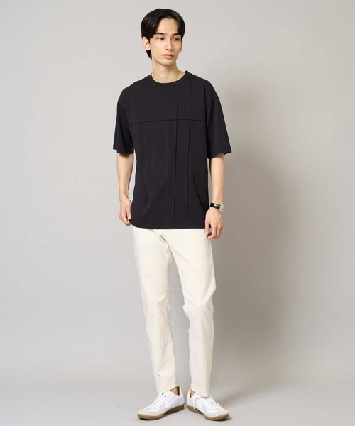 a.v.v(アーヴェヴェ)の「【接触冷感】ピンタックセミワイドシルエットカットソー(Tシャツ/カットソー・メンズ・ブラック/ブルー/ホワイト・50/48/44/46/52)」の14枚目の写真