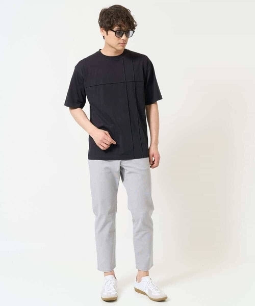 a.v.v(アーヴェヴェ)の「【接触冷感】ピンタックセミワイドシルエットカットソー(Tシャツ/カットソー・メンズ・ブラック/ブルー/ホワイト・50/48/44/46/52)」の13枚目の写真