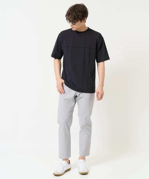 a.v.v(アーヴェヴェ)の「【接触冷感】ピンタックセミワイドシルエットカットソー(Tシャツ/カットソー・メンズ・ブラック/ブルー/ホワイト・50/48/44/46/52)」の12枚目の写真