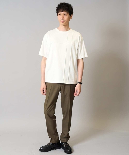 a.v.v(アーヴェヴェ)の「【接触冷感】ピンタックセミワイドシルエットカットソー(Tシャツ/カットソー・メンズ・ブラック/ブルー/ホワイト・50/48/44/46/52)」の8枚目の写真