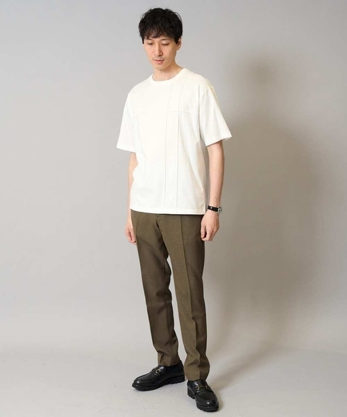 a.v.v(アーヴェヴェ)の「【接触冷感】ピンタックセミワイドシルエットカットソー(Tシャツ/カットソー・メンズ・ブラック/ブルー/ホワイト・50/48/44/46/52)」の7枚目の写真
