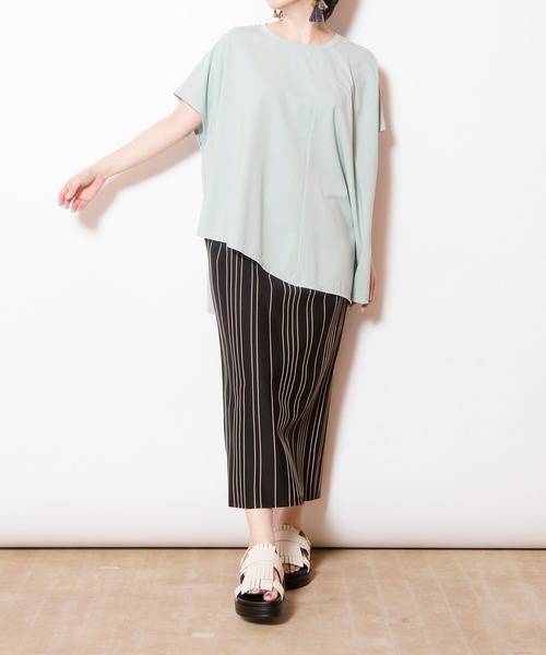 OSMOSIS(オズモーシス)の「ストライプニットスカート(スカート・レディース・ライトベージュ/カーキ/ブラック・ONE SIZE)」の17枚目の写真