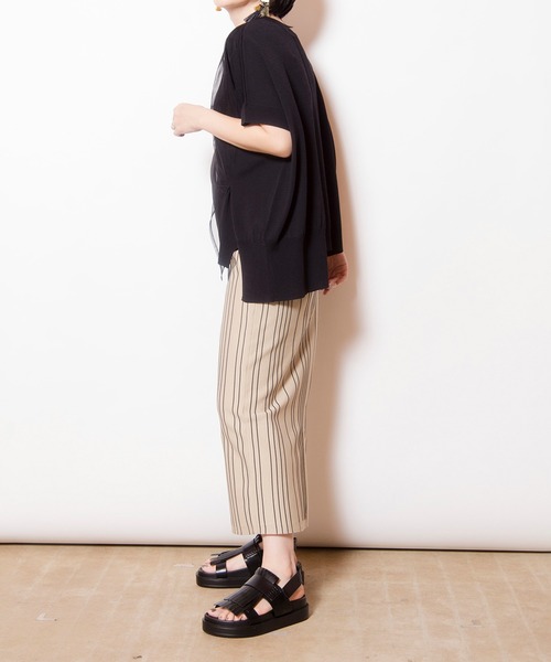 OSMOSIS(オズモーシス)の「ストライプニットスカート(スカート・レディース・ライトベージュ/カーキ/ブラック・ONE SIZE)」の22枚目の写真