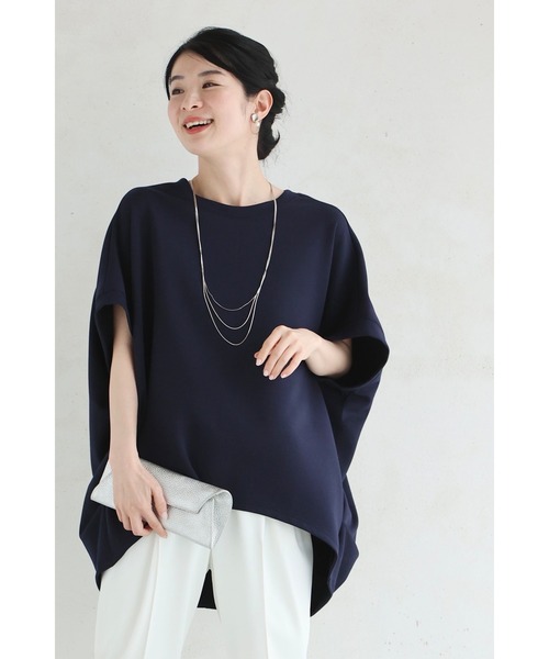 専用♡マイアミ購入 肩のカットアウトがお洒落なチュニックカットソー おしり隠せるサイドタックトップス（Tシャツ/カットソー