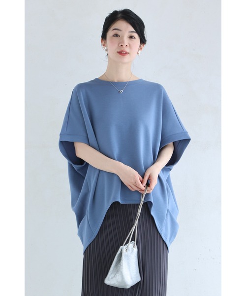 cawaii(カワイイ)の「おしり隠せるサイドタックトップス(Tシャツ/カットソー・レディース・ネイビー/ブルー・M/2L)」の19枚目の写真