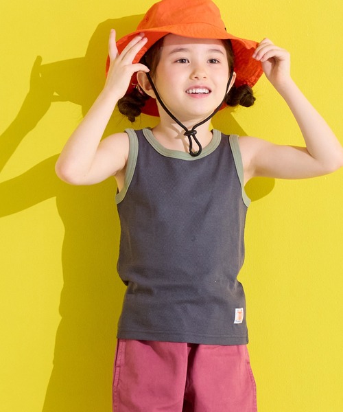 Life Support Products（ライフサポートプロダクツ）の「【吸水速乾】サーマルメッシュ無地タンクトップ（タンクトップ・キッズ・チャコール/イエロー/カーキ/オフホワイト/レッド・95/130/80/120/110/100/90）」の3枚目の写真