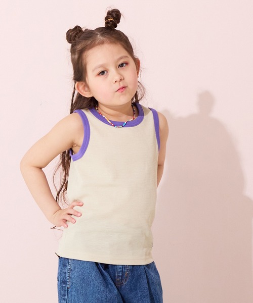 Life Support Products（ライフサポートプロダクツ）の「【吸水速乾】サーマルメッシュ無地タンクトップ（タンクトップ・キッズ・チャコール/イエロー/カーキ/オフホワイト/レッド・95/130/80/120/110/100/90）」の16枚目の写真