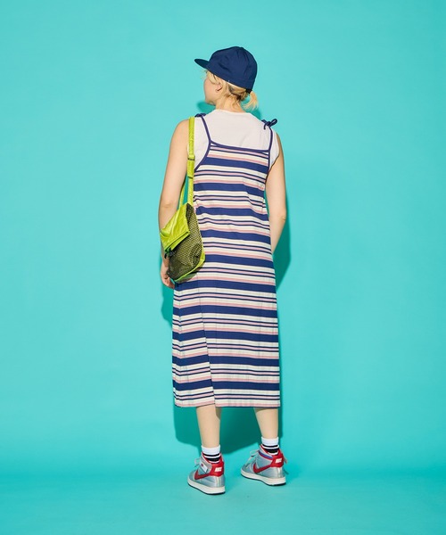 WALLA WALLA SPORT（ワラワラスポーツ）の「STRIPE CAMISOLE ONEPIECE（ワンピース・レディース・ブラック系その他/ベージュ系その他/イエロー系その他/ネイビー系・MEDIUM）」の7枚目の写真