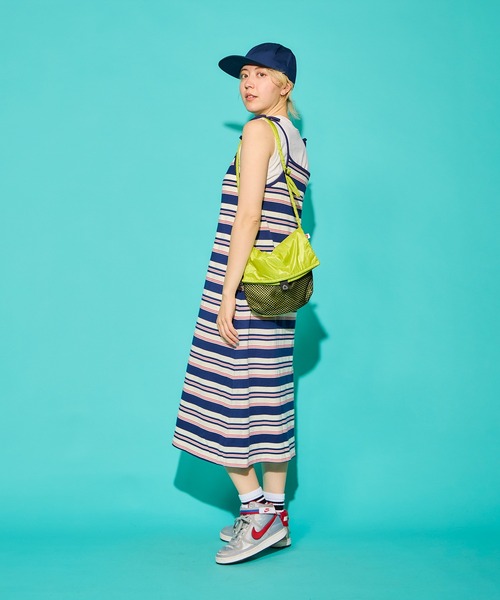 WALLA WALLA SPORT（ワラワラスポーツ）の「STRIPE CAMISOLE ONEPIECE（ワンピース・レディース・ブラック系その他/ベージュ系その他/イエロー系その他/ネイビー系・MEDIUM）」の6枚目の写真