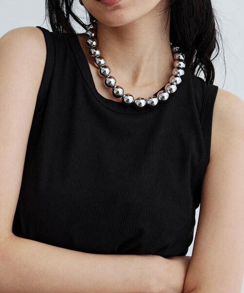 GALLEST（ギャレスト）の「【再入荷】ランダムリブタンクトップ（タンクトップ・レディース・グレー/ブラック/ホワイト・38）」の2枚目の写真