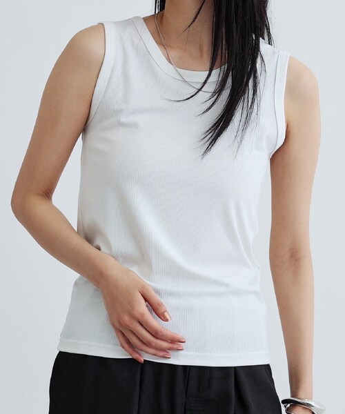GALLEST（ギャレスト）の「【再入荷】ランダムリブタンクトップ（タンクトップ・レディース・グレー/ブラック/ホワイト・38）」の5枚目の写真