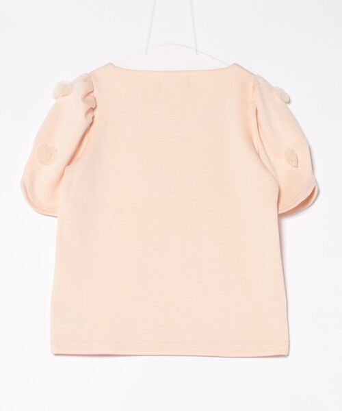 tシャツ ローズモチーフ パフ袖 Tシャツ le reve vaniller レディース セール】ローズモチーフ パフ袖 Tシャツ le reve vaniller（T