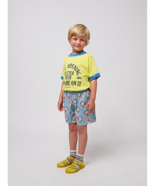 BOBO CHOSES(ボボショーズ)の「Morning Egg all over woven bermuda shorts(その他パンツ・キッズ・ライトブルー・2-3YEAR/4-5YEAR/8-9y/6-7YEAR/10-11y/12-13y)」の5枚目の写真