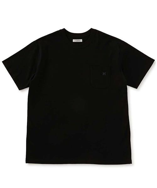 HOLLYWOOD RANCH MARKET（ハリウッドランチマーケット）の「Hエンブロイダリー ポケットショートスリーブTシャツ（Tシャツ/カットソー・メンズ・ホワイト/ピンク/グリーン/ベージュ/ブルー/ブラック・SMALL/MEDIUM/LARGE/X-LARGE）」の2枚目の写真