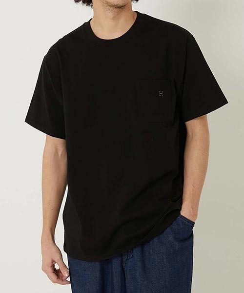 HOLLYWOOD RANCH MARKET（ハリウッドランチマーケット）の「Hエンブロイダリー ポケットショートスリーブTシャツ（Tシャツ/カットソー・メンズ・ホワイト/ピンク/グリーン/ベージュ/ブルー/ブラック・SMALL/MEDIUM/LARGE/X-LARGE）」の22枚目の写真