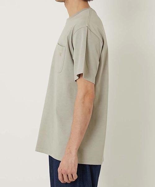 HOLLYWOOD RANCH MARKET（ハリウッドランチマーケット）の「Hエンブロイダリー ポケットショートスリーブTシャツ（Tシャツ/カットソー・メンズ・ホワイト/ピンク/グリーン/ベージュ/ブルー/ブラック・SMALL/MEDIUM/LARGE/X-LARGE）」の17枚目の写真