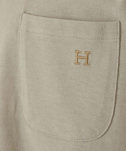 HOLLYWOOD RANCH MARKET（ハリウッドランチマーケット）の「Hエンブロイダリー ポケットショートスリーブTシャツ（Tシャツ/カットソー・メンズ・ホワイト/ピンク/グリーン/ベージュ/ブルー/ブラック・SMALL/MEDIUM/LARGE/X-LARGE）」の14枚目の写真